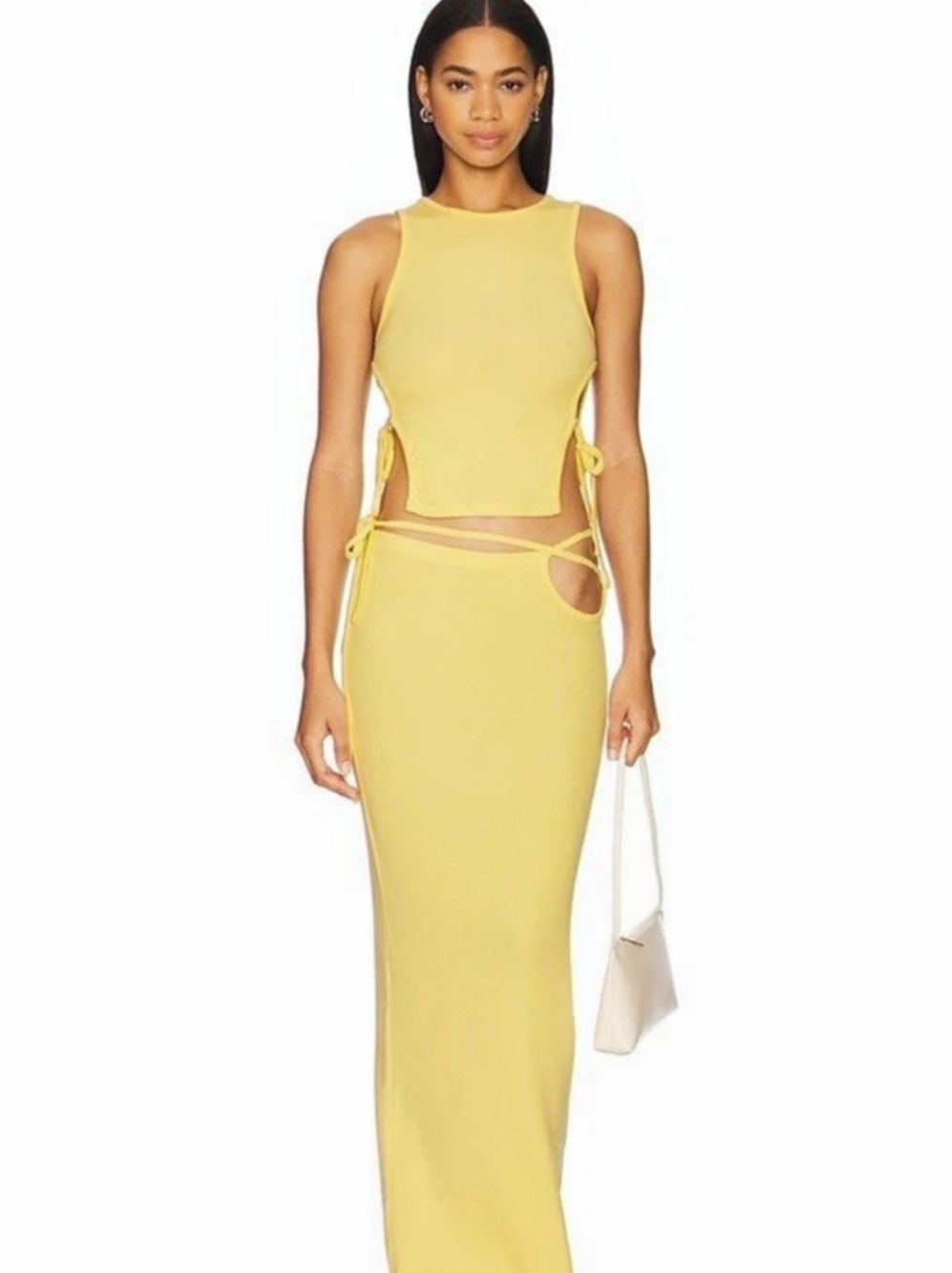 Butter Yellow Cutout Maxi Dress Like New